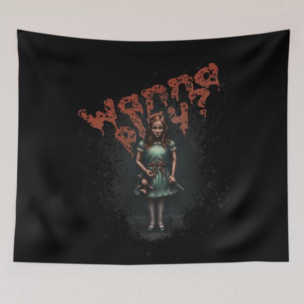 Item preview, Wanna Play? - horror themed, halloween, horror, the shining, Chucky mashup designed and sold by Shanna Lenè Hattaway.