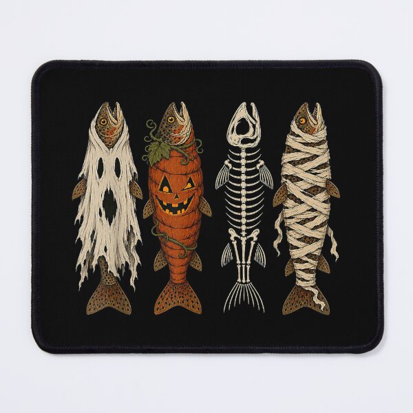 Item preview, Ghost Pumpkin Skeleton Mummy Trout Funny Halloween Fishing designed and sold by Nannythenimfa.