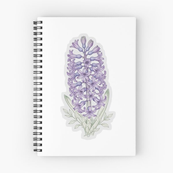 Item preview, Lilac Hyacinth Sticker | Hyacinth Die Cut Sticker | Fine Line Botanical Decal | Spring Flower Laptop Sticker designed and sold by FineLineBotanical .