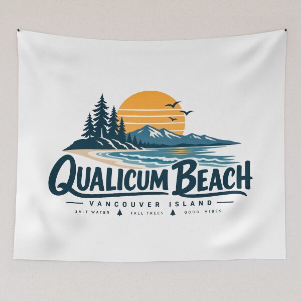 Item preview, Qualicum Beach Vancouver Island Retro Sunset designed and sold by MR-HOOBY.