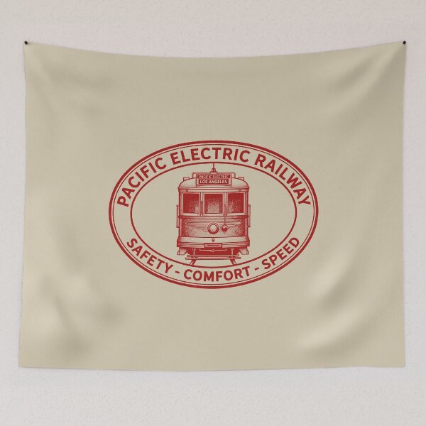Item preview, Pacific Electric Railway Red Cars Vintage Los Angeles Oval Seal designed and sold by KiwiRider.