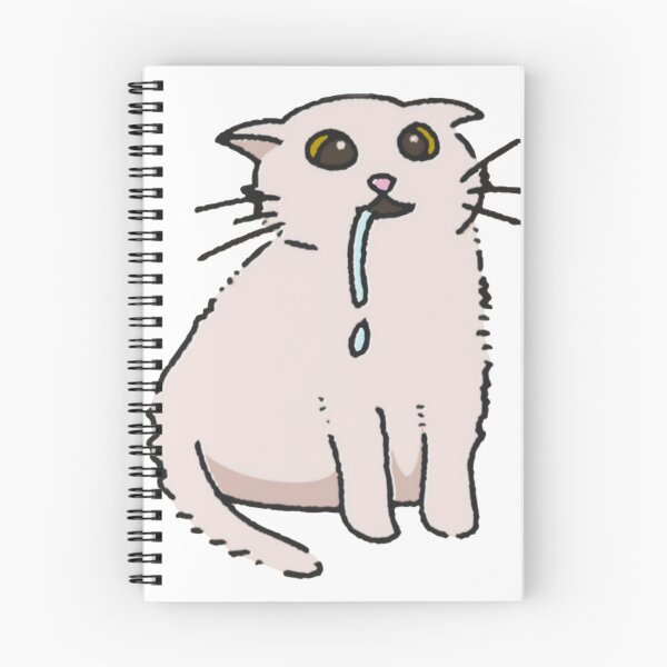 Item preview, Funny Drooling Cat Meme Cute White designed and sold by Quietreish.