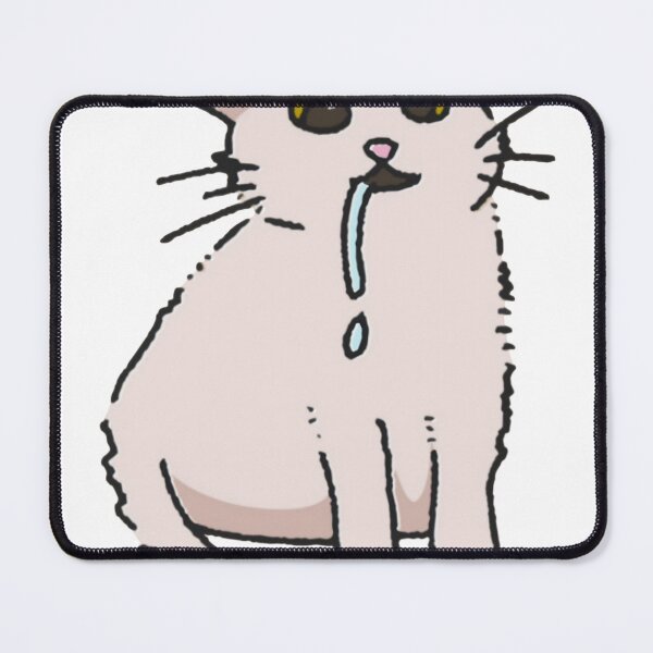 Item preview, Funny Drooling Cat Meme Cute White designed and sold by Quietreish.