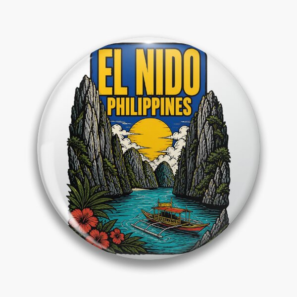 Item preview, El Nido Philippines Vintage Travel Tourism designed and sold by TravelersGems.