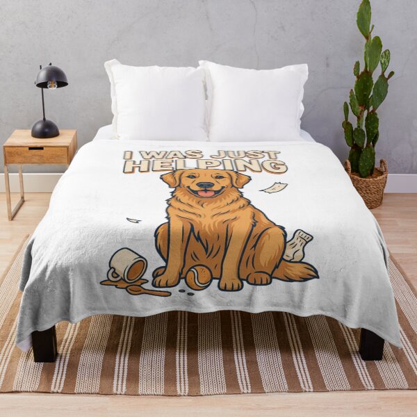 Item preview, Golden Retriever - Funny Dog | I Was Just Helping designed and sold by No Excuses Supply.