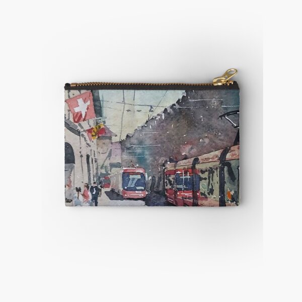 Item preview, European City Tram Watercolor designed and sold by SlavaArt.