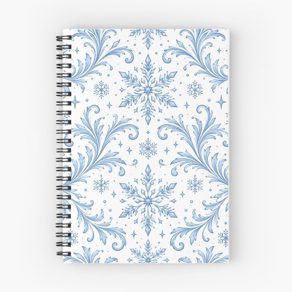 Item preview, Seamless Blue and White Ornamental Snowflake Pattern with Intricate Winter Swirls designed and sold by DoveArtDesigns.