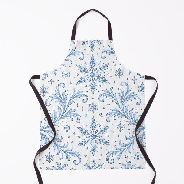 Item preview, Seamless Blue and White Ornamental Snowflake Pattern with Intricate Winter Swirls designed and sold by DoveArtDesigns.
