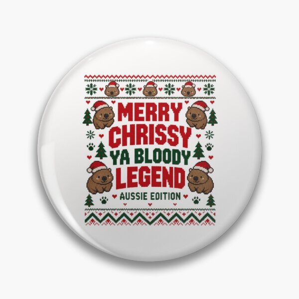 Item preview, Ugly Christmas Sweater Cute Wombat Santa Hat Merry Chrissy Ya Bloody Legend Aussie designed and sold by Yellowriversss.