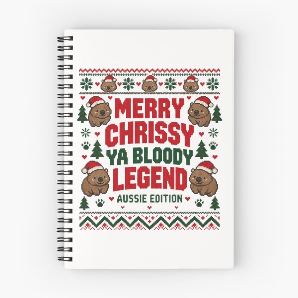 Item preview, Ugly Christmas Sweater Cute Wombat Santa Hat Merry Chrissy Ya Bloody Legend Aussie designed and sold by Yellowriversss.