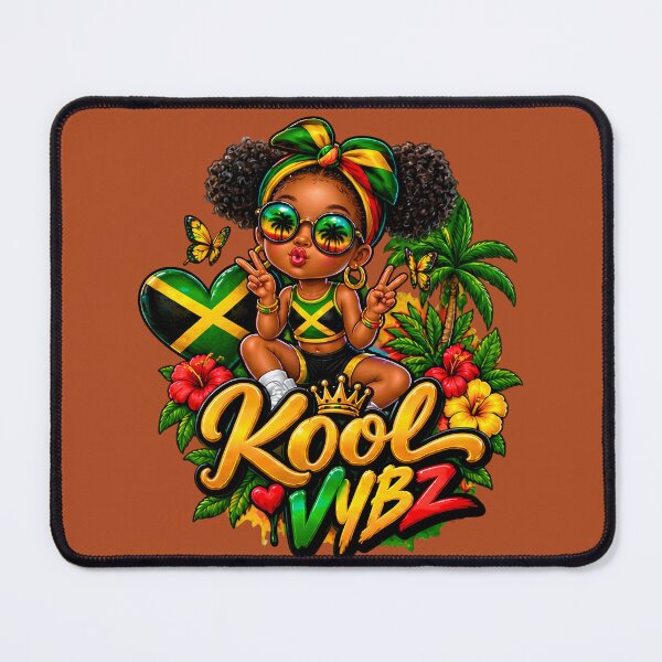 Item preview, Kool Vybz Jamaican Island Girl Reggae Vibes Cute Streetwear Art designed and sold by digitalbob60.
