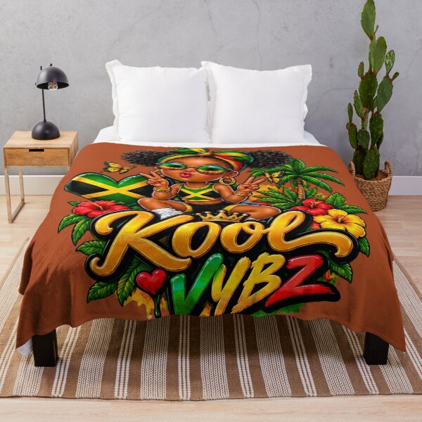 Item preview, Kool Vybz Jamaican Island Girl Reggae Vibes Cute Streetwear Art designed and sold by digitalbob60.