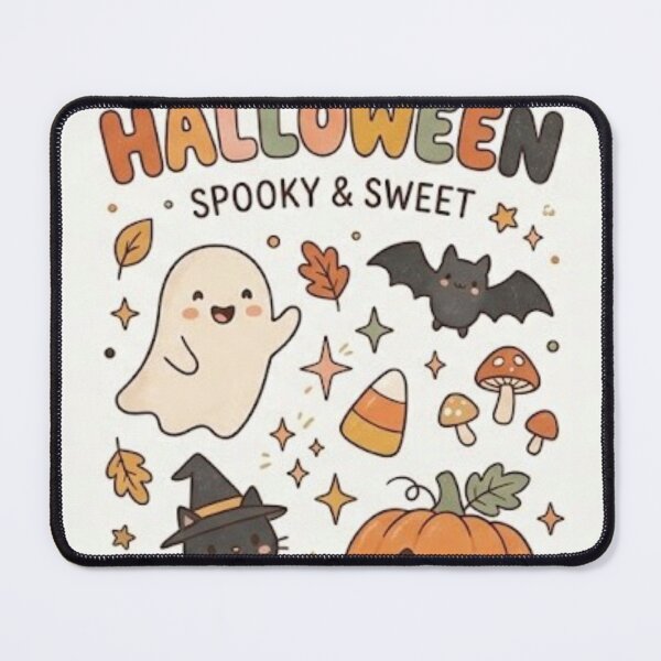 Item preview, Cute Retro Spooky and Sweet Halloween Art Print designed and sold by simpledesignlab.