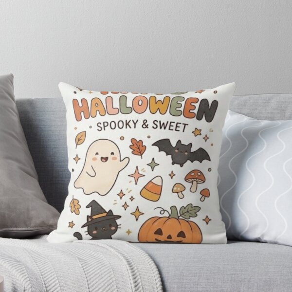 Item preview, Cute Retro Spooky and Sweet Halloween Art Print    designed and sold by simpledesignlab.