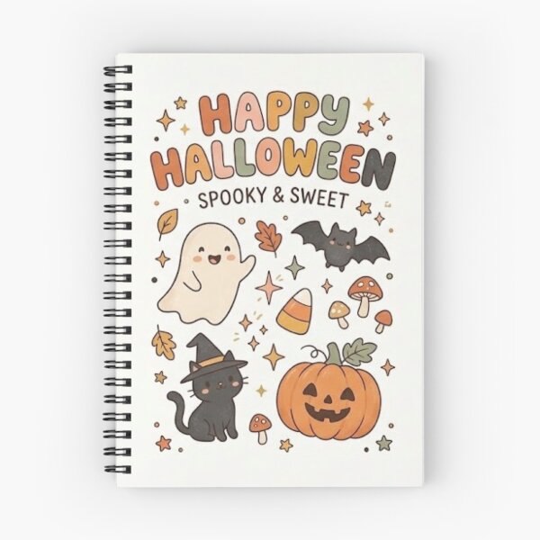 Item preview, Cute Retro Spooky and Sweet Halloween Art Print    designed and sold by simpledesignlab.