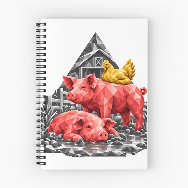 Item preview, Crystal clear pigs and chickens on the farm designed and sold by danart7.