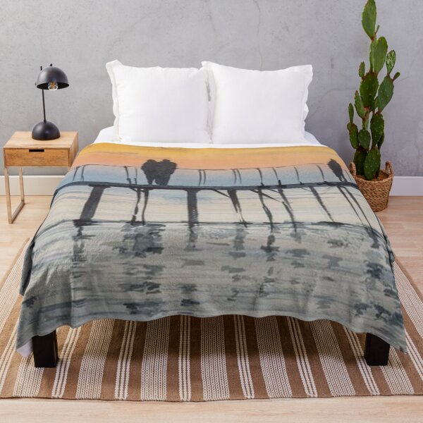 Item preview, Sunset Pier Watercolor designed and sold by SlavaArt.