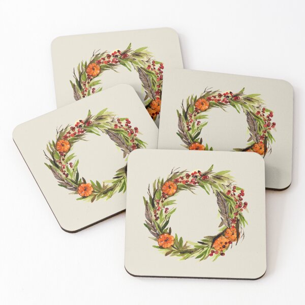 Item preview, Fall Wreath in Watercolor designed and sold by Allison S. Richardson .
