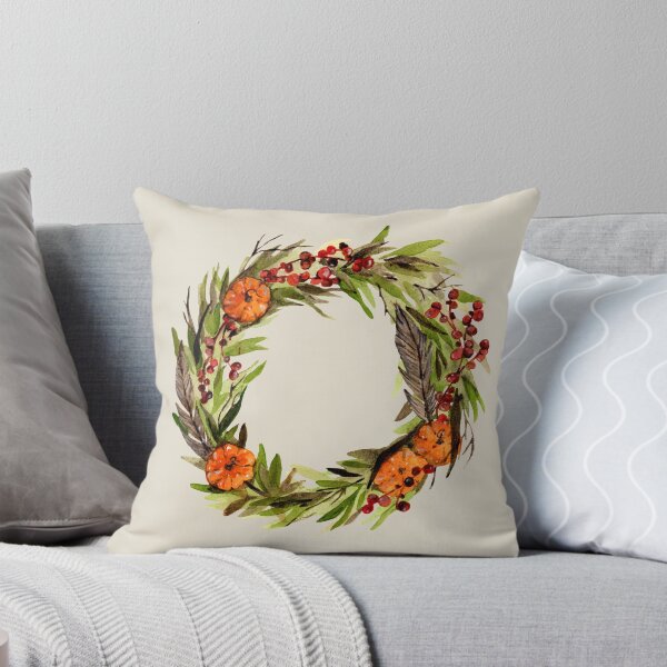 Item preview, Fall Wreath in Watercolor designed and sold by Allison S. Richardson .