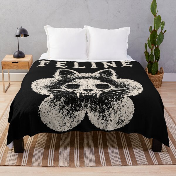 Item preview, Feline Cat Skull Paw Print Gothic Blackletter Skeleton Cat Grunge Dark Aesthetic Distressed Art designed and sold by Yellowriversss.