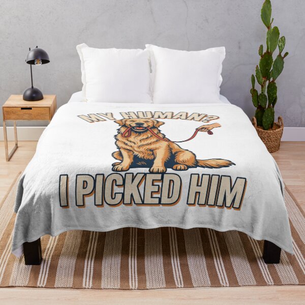Item preview, Golden Retriever - Funny Dog | My Human Picked Him designed and sold by No Excuses Supply.