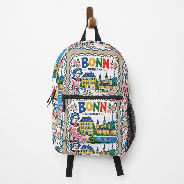 Item preview, Bonn Germany Embroidered Folk Art Travel Illustration designed and sold by Witsprings.