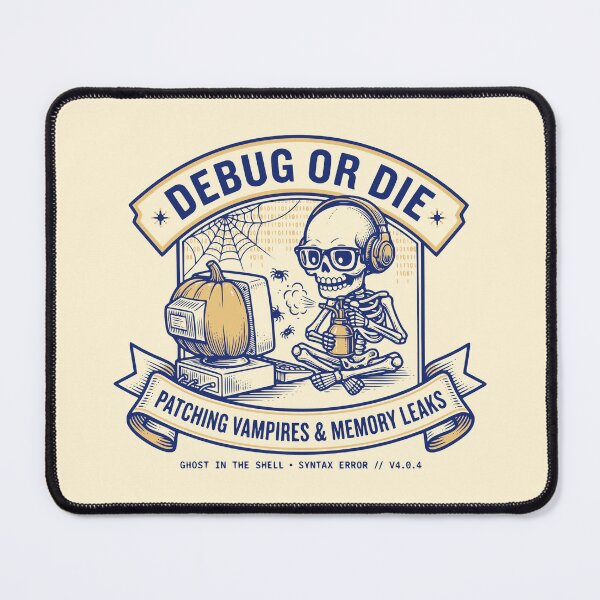 Item preview, Debug or Die Coder Skeleton Halloween Programmer designed and sold by 89shirts.