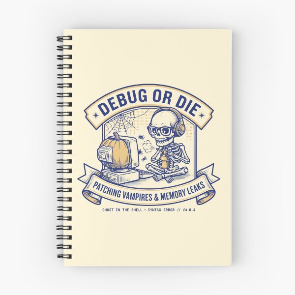 Item preview, Debug or Die Coder Skeleton Halloween Programmer designed and sold by 89shirts.