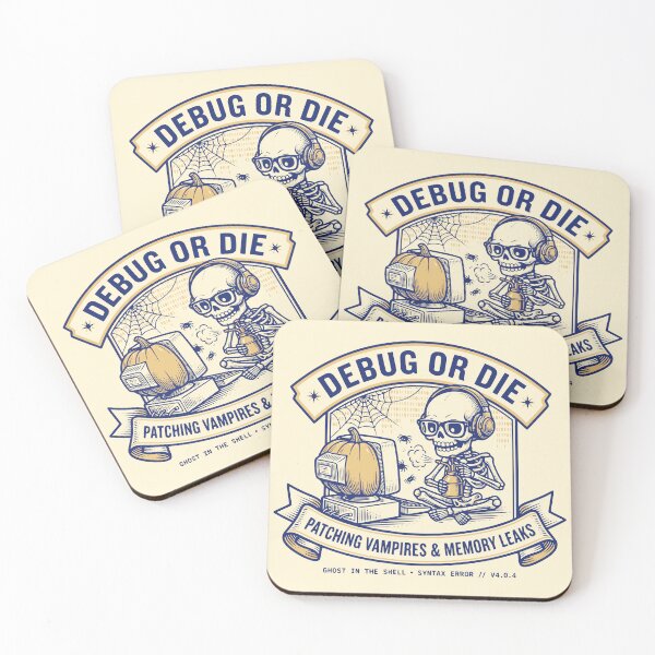 Item preview, Debug or Die Coder Skeleton Halloween Programmer designed and sold by 89shirts.