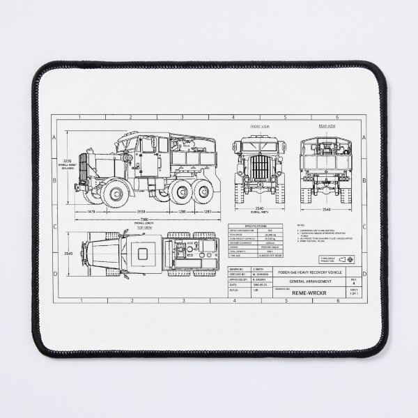 Item preview, Wrecker Technical Drawing designed and sold by Auburn-Art.