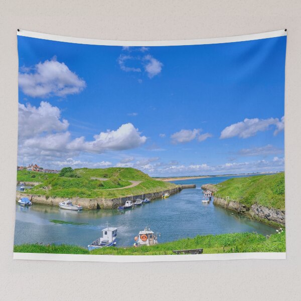 Item preview, Seaton Sluice Harbour: Colourful Boats and High Tide designed and sold by Violaman.