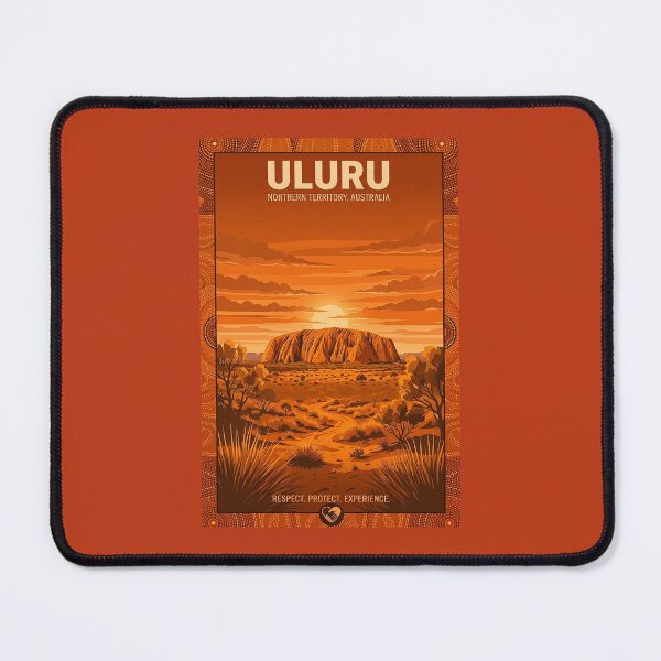 Item preview, Vintage Uluru Australia Travel Poster - Northern Territory Outback designed and sold by ArtworkNorth.