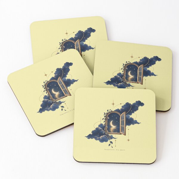 Item preview, Somewhere It's Quiet - Celestial Open Window & Moonlit Sea Graphic designed and sold by Ozyven-Creation.
