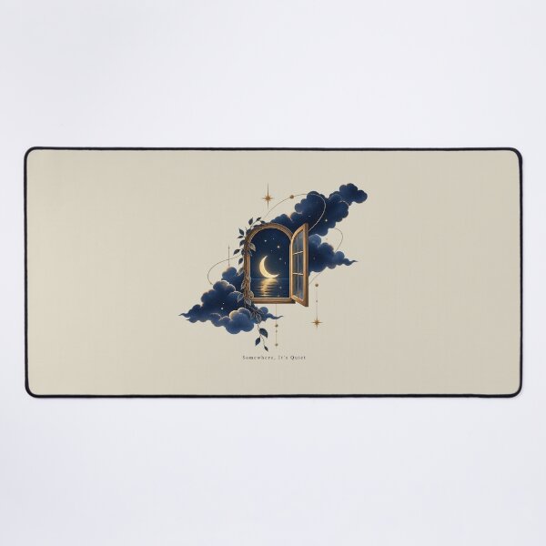 Item preview, Somewhere It's Quiet - Celestial Open Window & Moonlit Sea Graphic designed and sold by Ozyven-Creation.
