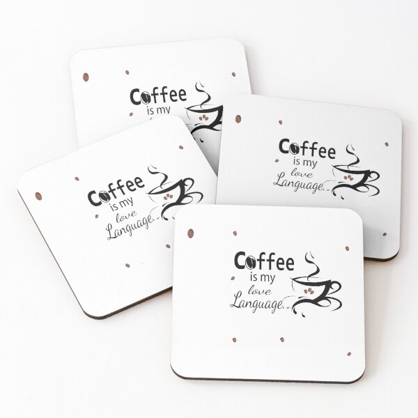 Item preview, Coffee Is My Love Language – Typography & Line Art Coffee Design designed and sold by Carftora786.