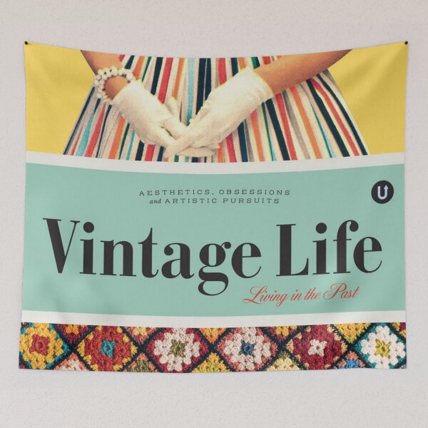 Item preview, Vintage Life Living In The Past Magazine Book Cover Vintage Girls 1950s Wife Ladies Women Wall Art Poster Print Tee Cushion Mug Shirt designed and sold by Cool Robot Bro..