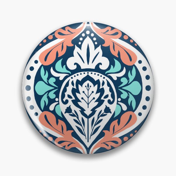 Item preview, Beatrice Damask Sea Foam designed and sold by Beatitudes Design.