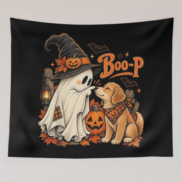 Item preview, Retro Boo Boo-p Dog Ghost Funny Halloween Dog Lovers Dog designed and sold by Nannythenimfa.