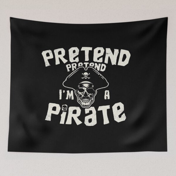 Item preview, Pretend I'm A Pirate - Funny Lazy Halloween Costume Skull designed and sold by InkImagination1.