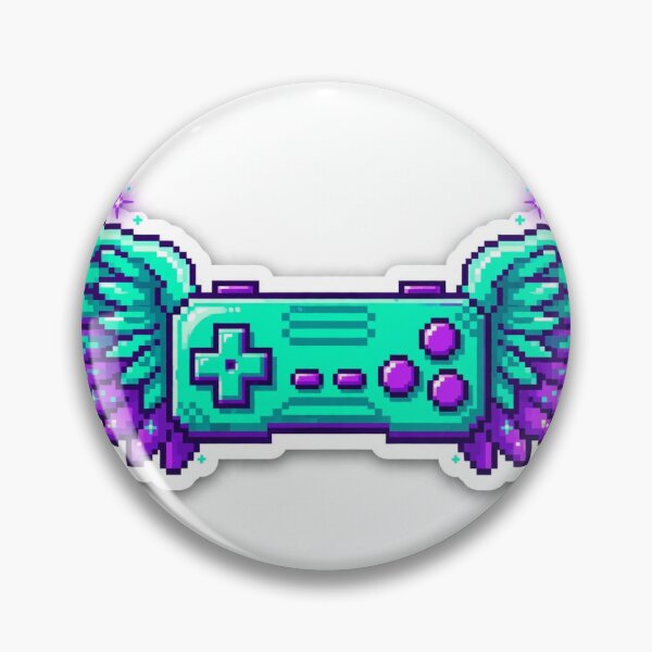 Item preview, Pixel Game Controller Angel Wings Retro Neon Sticker designed and sold by DerMetz.