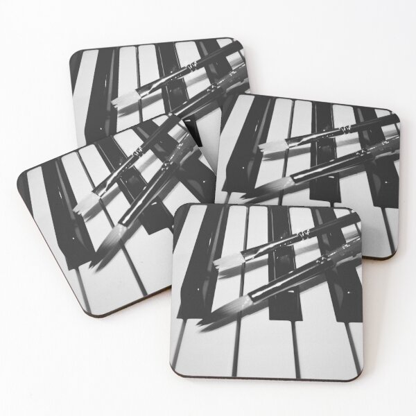 Item preview, Piano Keys and Paintbrushes Music Art designed and sold by SlavaArt.