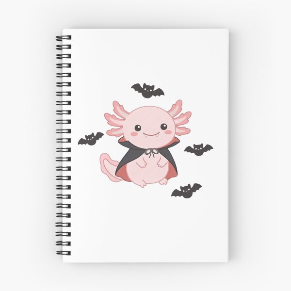 Item preview, Cute Vampire Axolotl with Bats — Kawaii Halloween Axolotl designed and sold by Designorado.