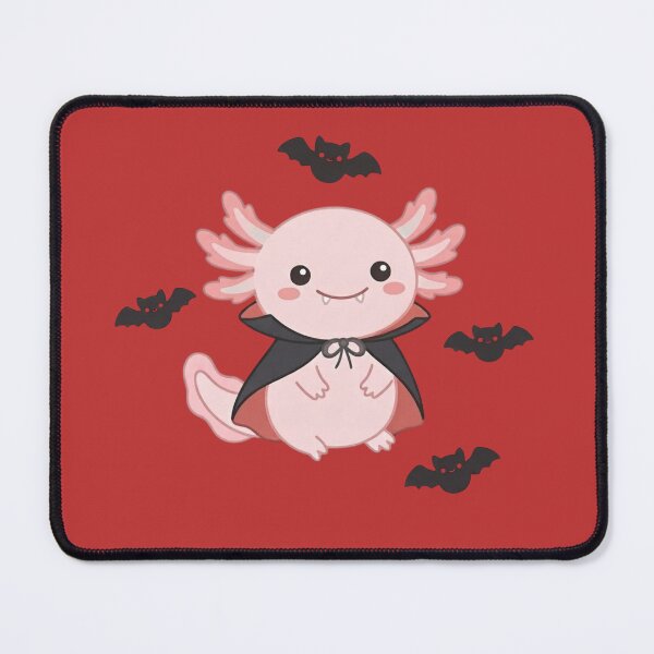 Item preview, Cute Vampire Axolotl with Bats — Kawaii Halloween Axolotl designed and sold by Designorado.