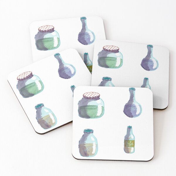 Item preview, Watercolor Vintage Potion Bottles and Jars designed and sold by Art by Sele.
