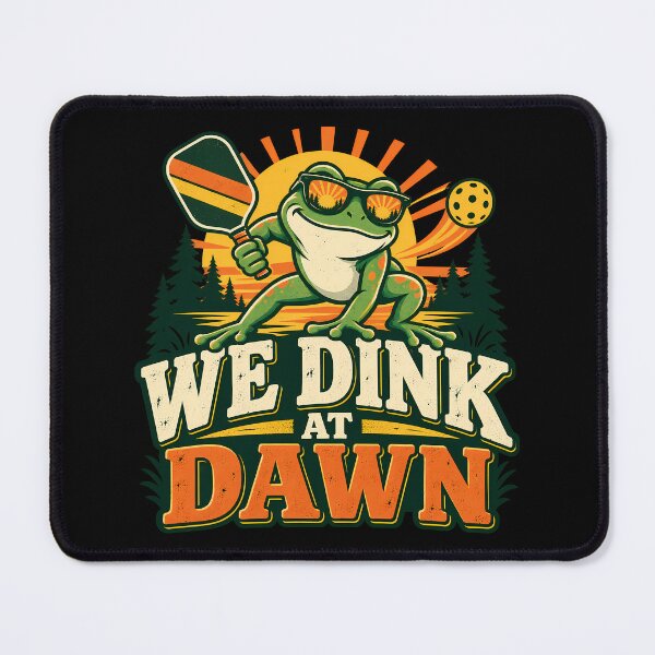 Item preview, We Dink At Dawn Funny Pickleball Frog Sports Humor Retro designed and sold by Photo-Sphere101.