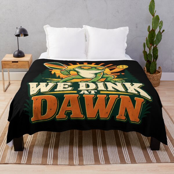 Item preview, We Dink At Dawn Funny Pickleball Frog Sports Humor Retro  designed and sold by Photo-Sphere101.