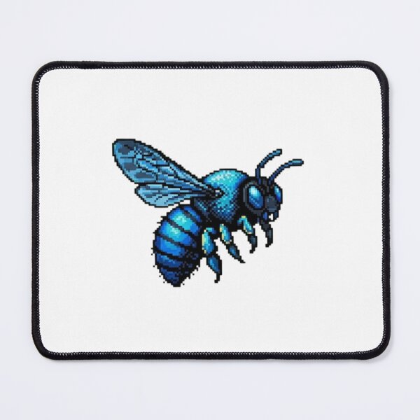 Item preview, Blue Carpenter Bee Pixel Art designed and sold by Zyra_urs1.