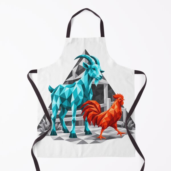 Item preview, Turquoise goat and crystalline rooster designed and sold by danart7.