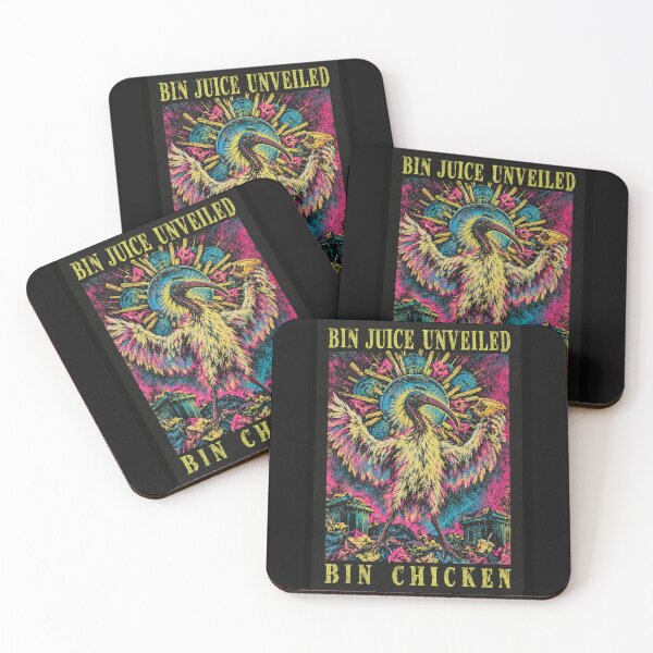Item preview, Bin Chicken Australian White Ibis Trash Bird Psychedelic Neon Halo Funny Aussie Meme Art designed and sold by Yellowriversss.