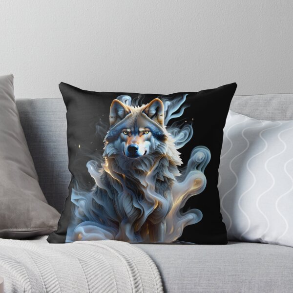 Item preview, Blue Gold Fluid Wolf designed and sold by AuraVisionLab.